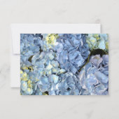 Carte de réponse RSVP Blue Hydrangea Wedding (Dos)