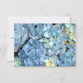Carte de réponse RSVP Blue Hydrangea Wedding (Dos)