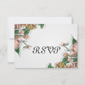 Carte de réponse RSVP Blush Floral Wedal (Dos)