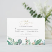 Carte de réponse RSVP Blush Garden Wedding (Debout devant)