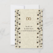 Carte de réponse RSVP Bordure d'ivoire d'ornement (Dos)