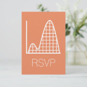 Carte de réponse RSVP « Ça s'additionne en corail  (Debout devant)