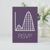 Carte de réponse RSVP Ça S'Additionne en Violet (Debout devant)