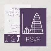 Carte de réponse RSVP Ça S'Additionne en Violet (Devant / Derrière)
