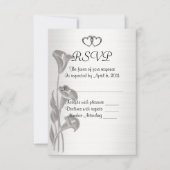 Carte de réponse RSVP calla lilies (Devant)