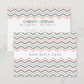 CARTE DE RÉPONSE RSVP :: chevron1 2 (Devant / Derrière)