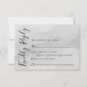 Carte de réponse RSVP Chic Elegant Watercolor Wedd (Devant)