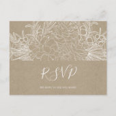 Carte de réponse RSVP | Choix de menu kraft Hiver  (Devant)