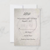 Carte de réponse RSVP "Cœur gravé dans l'arbre" (Dos)