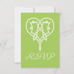 Carte de réponse RSVP Cœurs Tissage Celtique en Pé