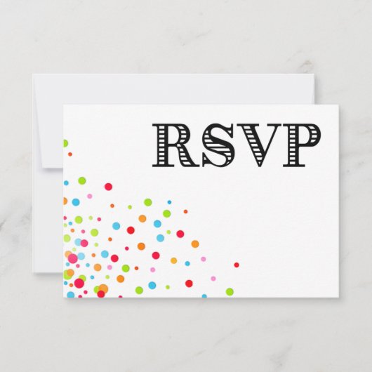 Carte de réponse RSVP Confetti Celebration (Devant)