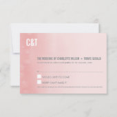 CARTE DE RÉPONSE RSVP :: corail d'eau claire (Dos)