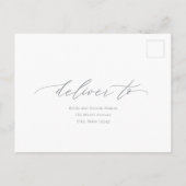 Carte de réponse RSVP couleur modifiable de script (Dos)