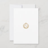 Carte de réponse RSVP Couronne Dorée (Dos)