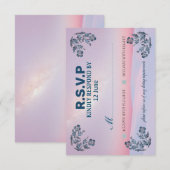 carte de réponse RSVP dans les couleurs les plus b (Devant / Derrière)