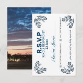 carte de réponse RSVP dans les couleurs les plus b (Devant / Derrière)