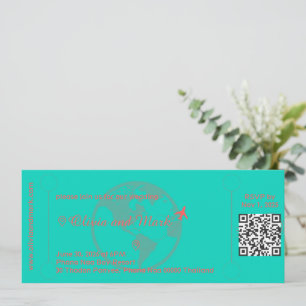 Carte de réponse RSVP de carte d'embarquement – Sa