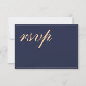 Carte de réponse RSVP de choix de menu de mariage (Dos)