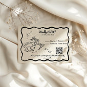 Carte de réponse RSVP de fusée fantaisiste