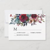 Carte de réponse RSVP de la Bourgogne et de la Flo (Dos)