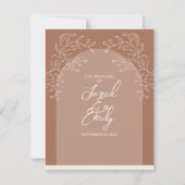 Carte de réponse RSVP de mariage (Devant)