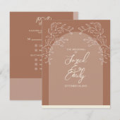 Carte de réponse RSVP de mariage (Devant / Derrière)