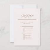 Carte de réponse RSVP de mariage (Dos)