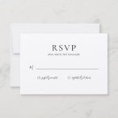 Carte de réponse RSVP de mariage (Devant)