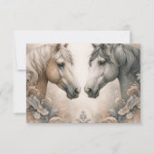Carte de réponse RSVP de mariage (Devant)
