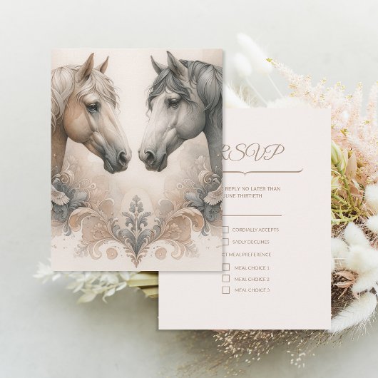 Carte de réponse RSVP de mariage