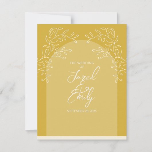 Carte de réponse RSVP de mariage (Devant)