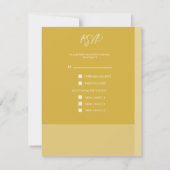 Carte de réponse RSVP de mariage (Dos)