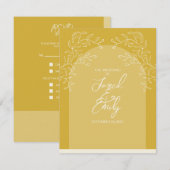 Carte de réponse RSVP de mariage (Devant / Derrière)