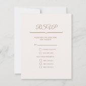 Carte de réponse RSVP de mariage (Dos)