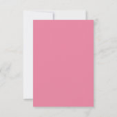 Carte de réponse RSVP de mariage à fleurs de paon (Dos)