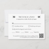Carte de réponse RSVP de mariage à la bibliothèque (Devant)