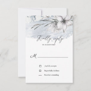carte de réponse RSVP de mariage à la botanique pa