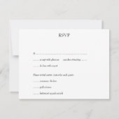 Carte de réponse RSVP de mariage à monogramme à ca (Dos)