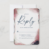 Carte de réponse RSVP de mariage Abstrait en Bourg (Devant)