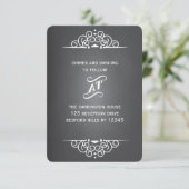 Carte de réponse RSVP de mariage au tableau noir p (Debout devant)