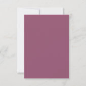 Carte de réponse RSVP de mariage aux fleurs roses (Dos)