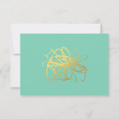 Carte de réponse RSVP de mariage avec effet d'huil (Dos)