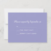Carte de réponse RSVP de mariage Blue Columbine (Dos)
