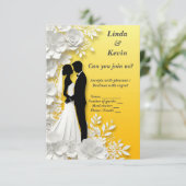💛 Carte de réponse RSVP de mariage Carte de répon (Debout devant)
