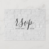 Carte de réponse RSVP de mariage | Carte postale e (Devant)