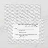 Carte de réponse RSVP de mariage // Chevron (Devant / Derrière)