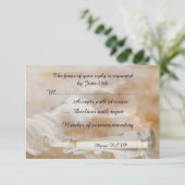 Carte de réponse RSVP de mariage de bouteille de p (Debout devant)