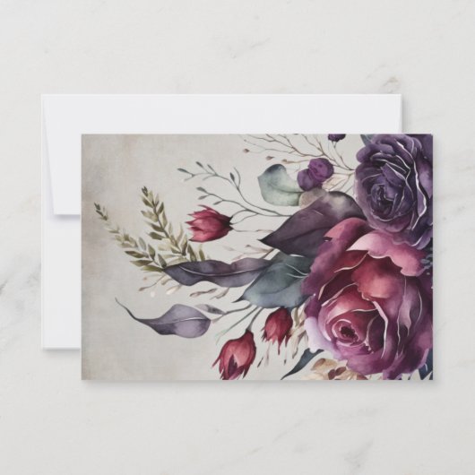 Carte de réponse RSVP de mariage de code QR minima (Dos)