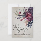 Carte de réponse RSVP de mariage de code QR minima (Devant)