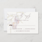 Carte de réponse RSVP de mariage de la branche d'o (Devant)